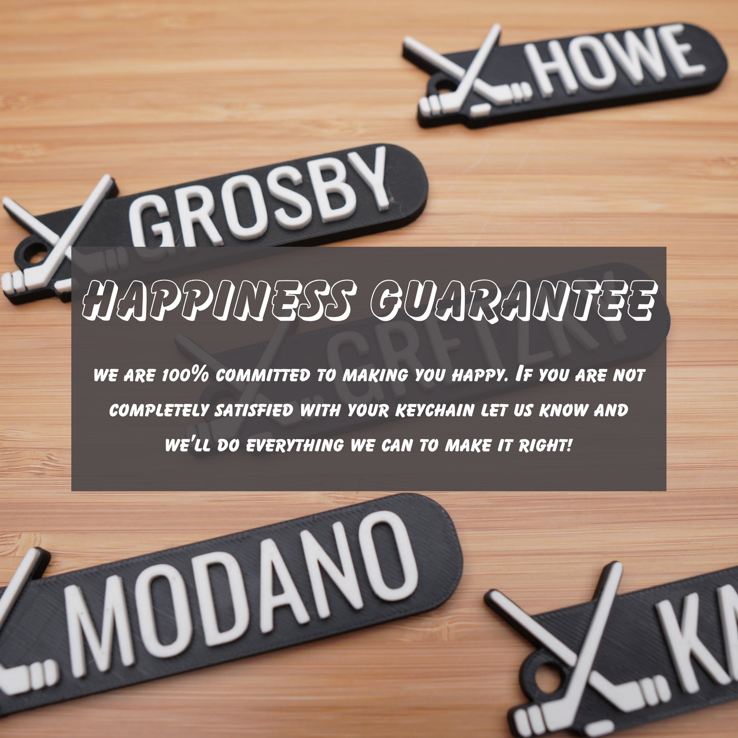 Personalized Hockey Keychain