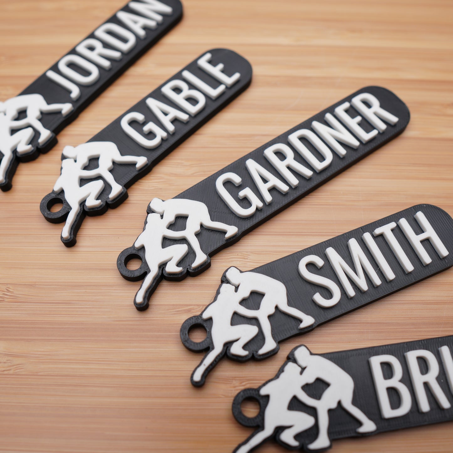 Personalized Wrestling Keychain