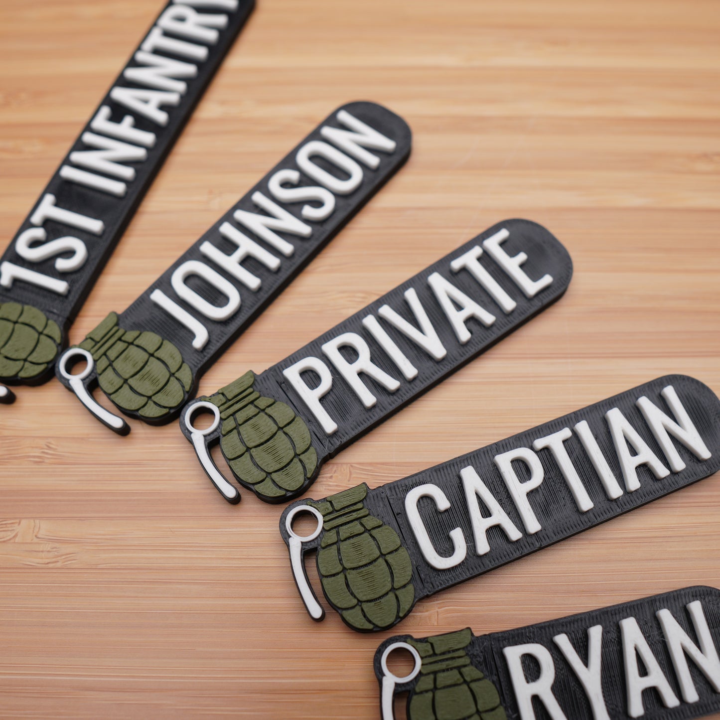 Personalized Grenade Themed Keychain