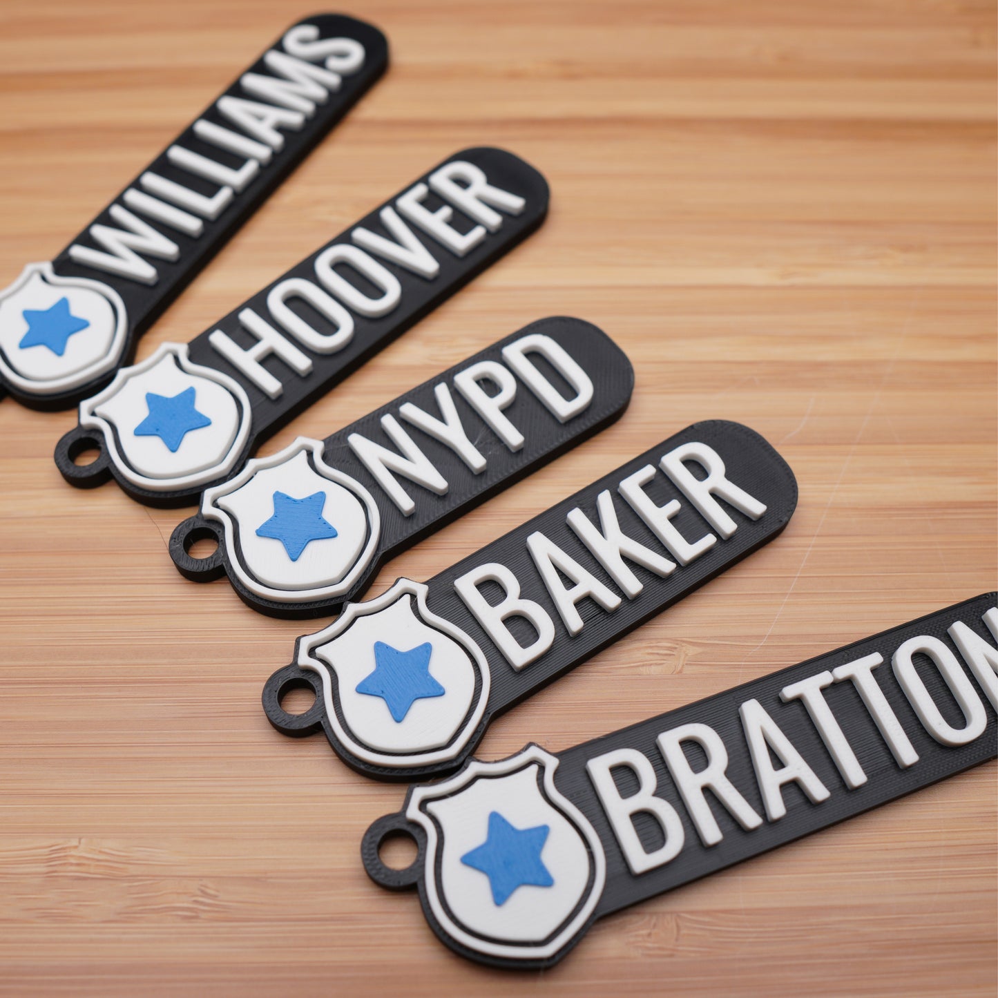 Personalized Police Themed Keychain