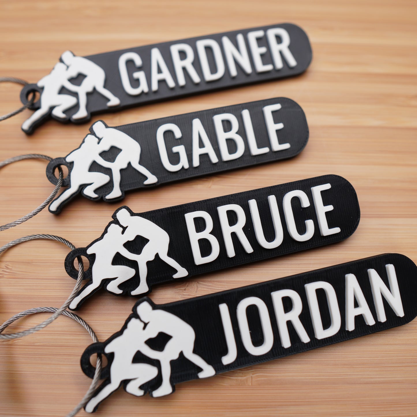 Personalized Wrestling Keychain