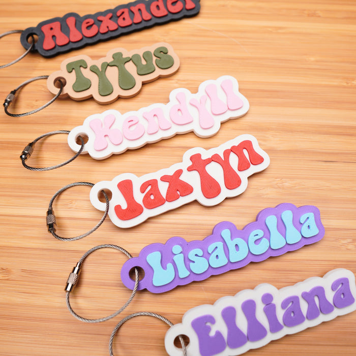 Personalized Retro Bag Tag
