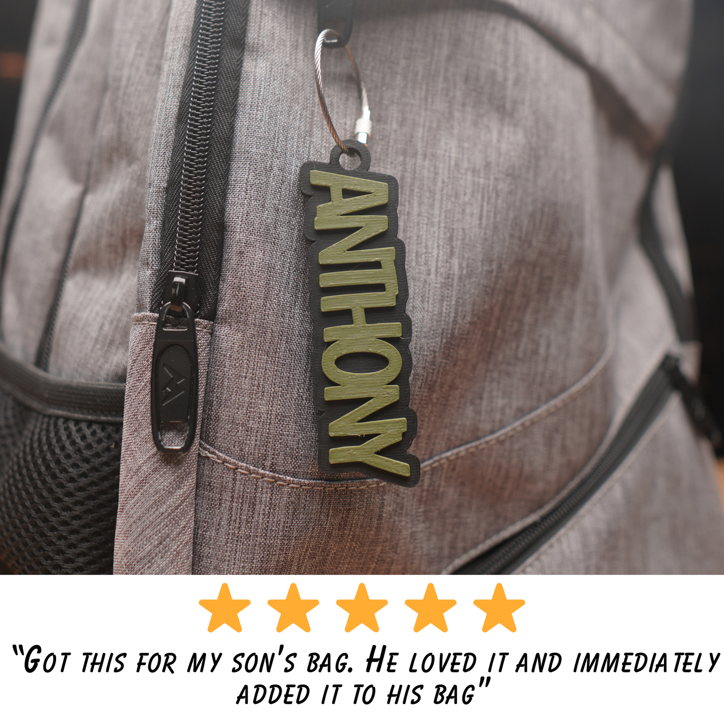 Personalized "Rugged" Bag Tag