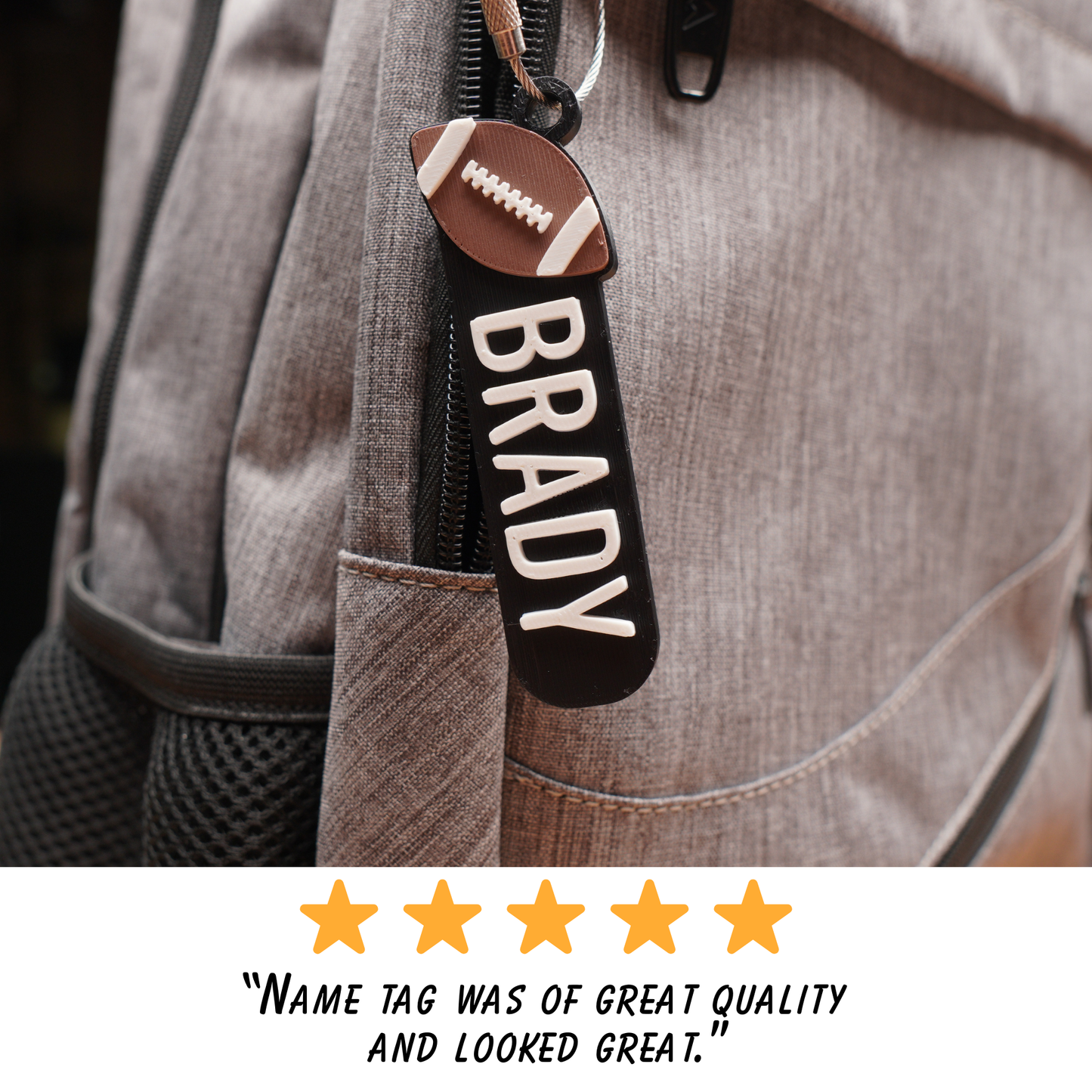 Personalized Football Keychain