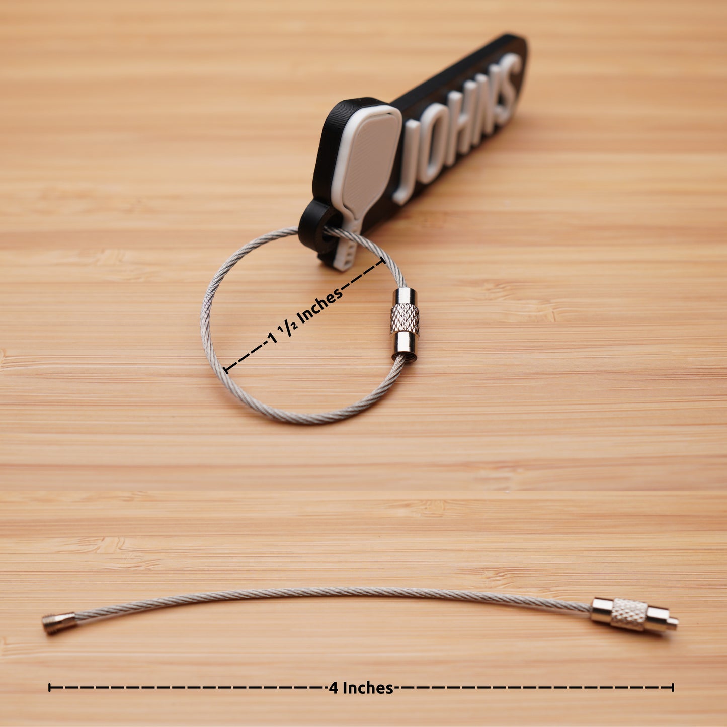 Personalized Pickleball Paddle Keychain