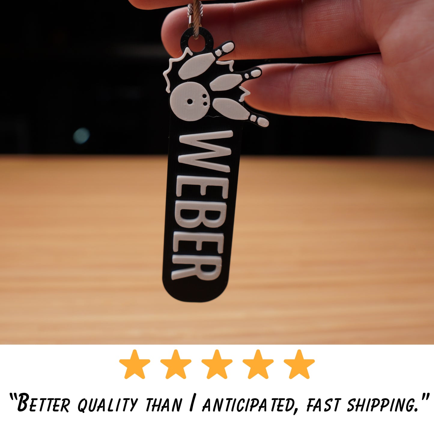 Personalized Bowling Keychain