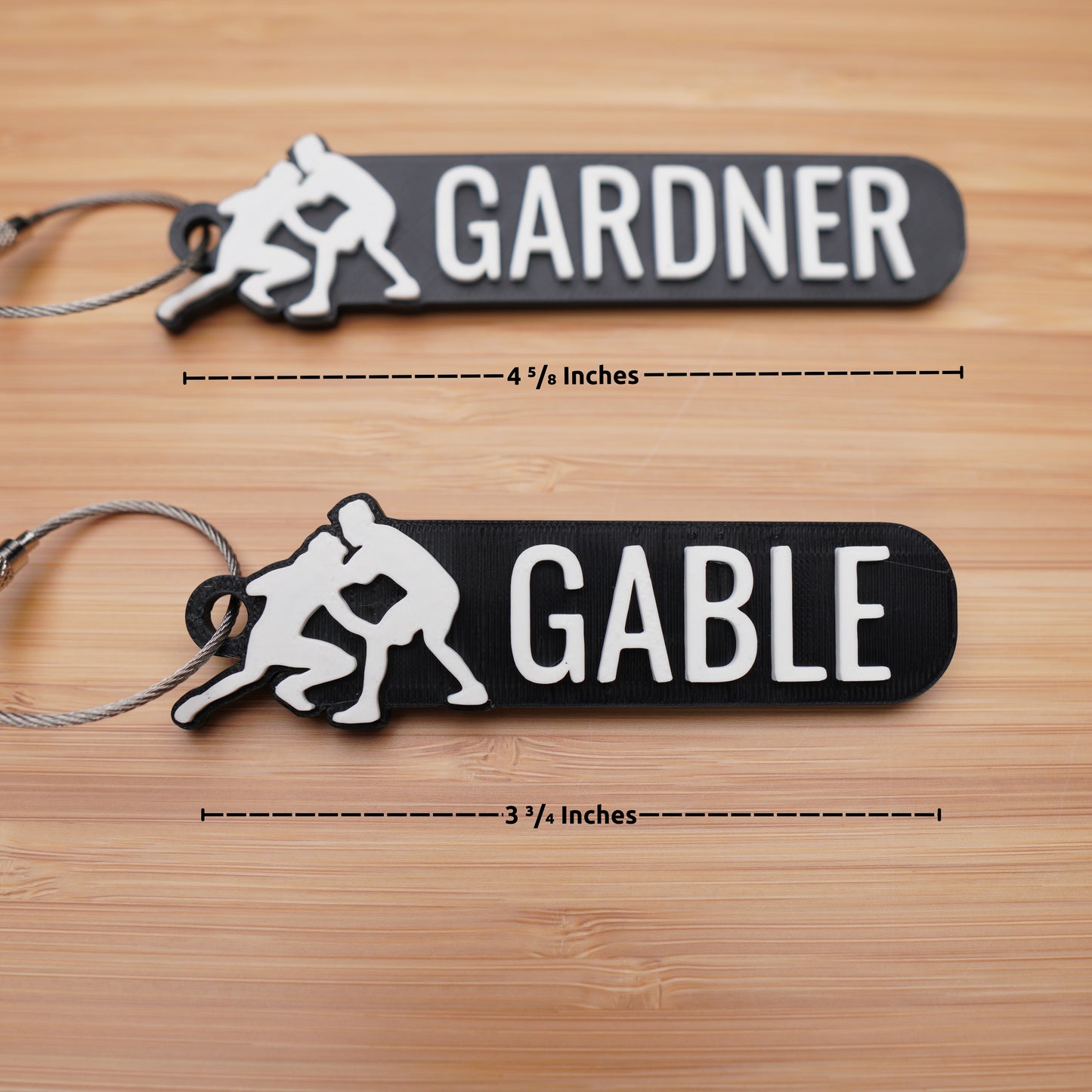 Personalized Wrestling Keychain