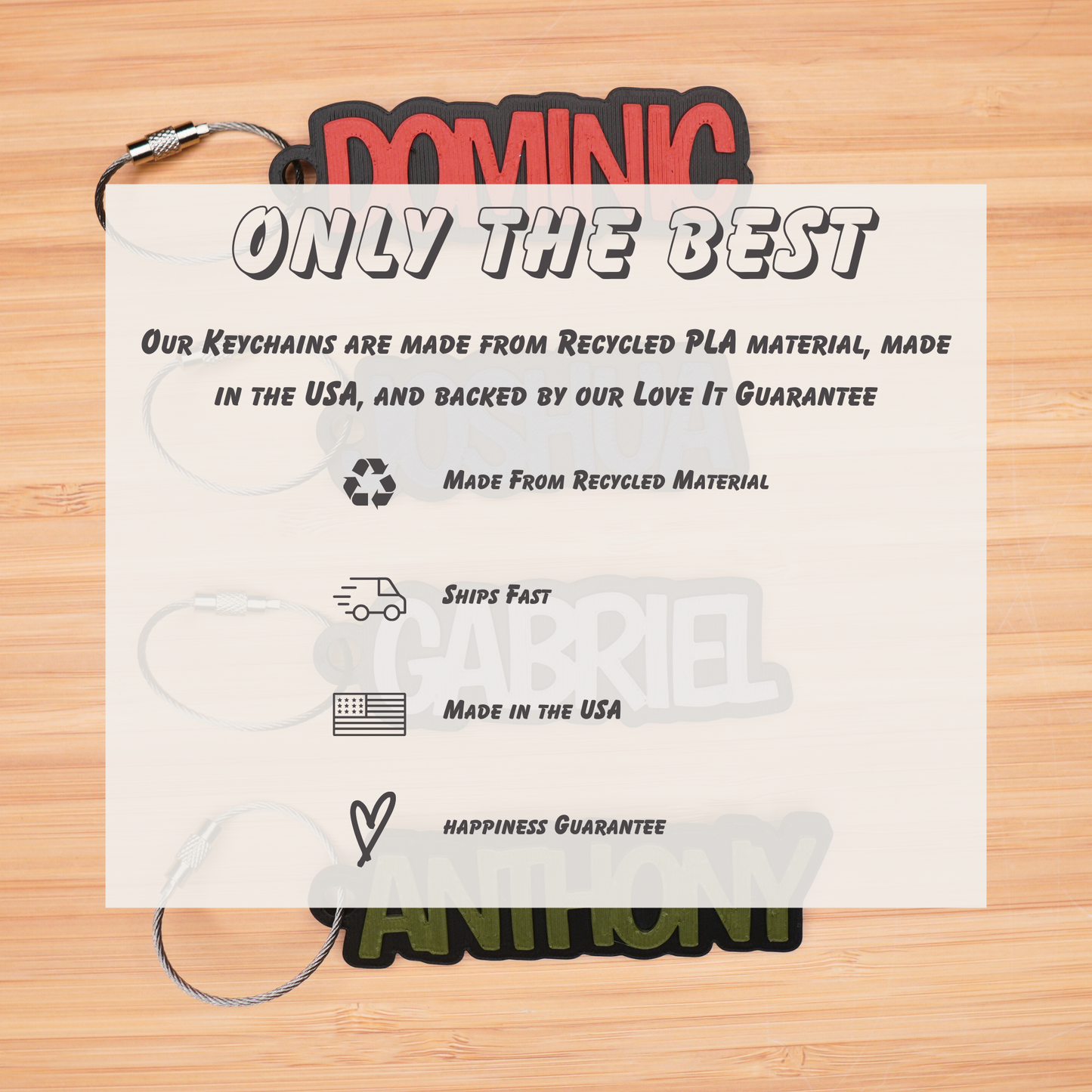 Personalized "Rugged" Bag Tag