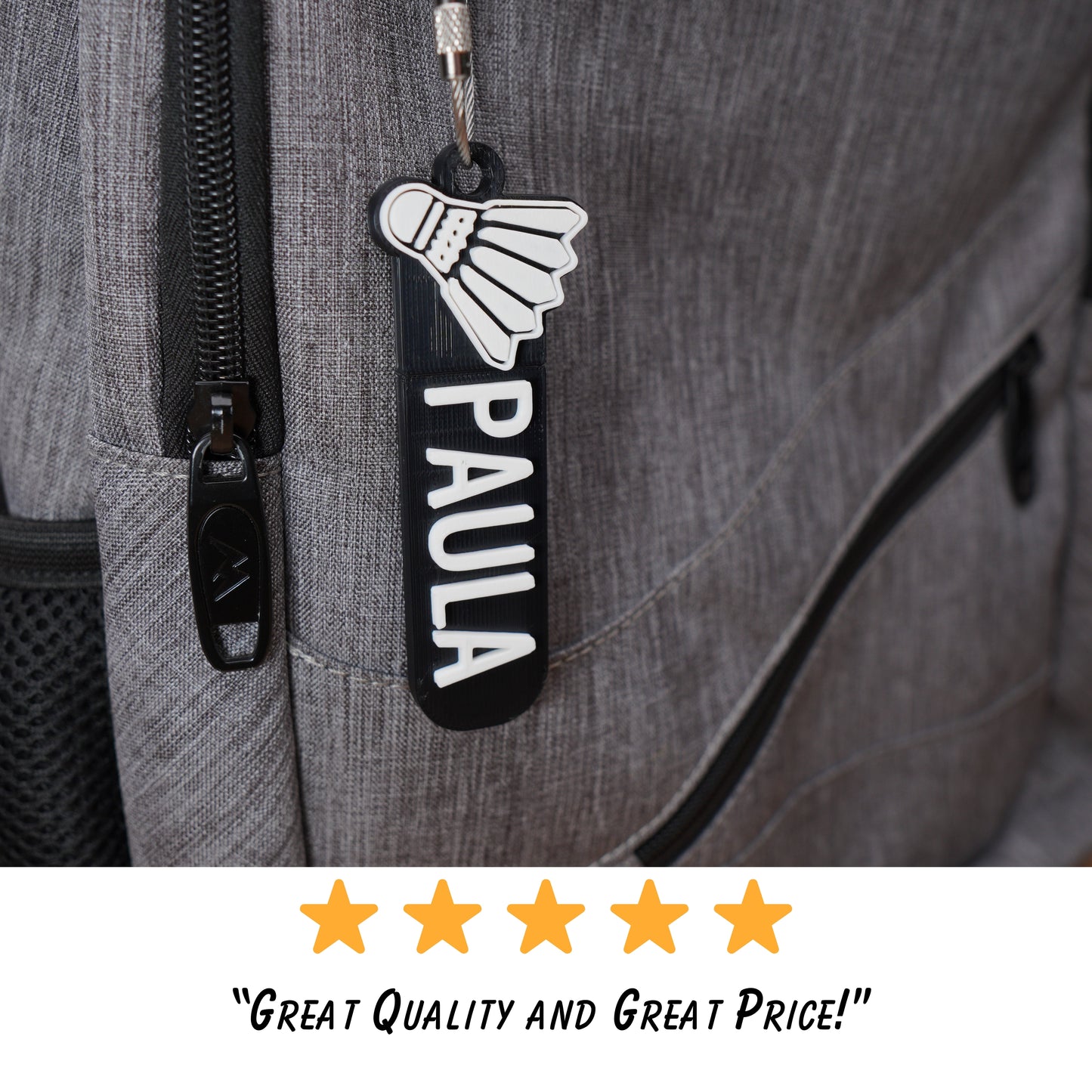 Personalized Badminton Keychain