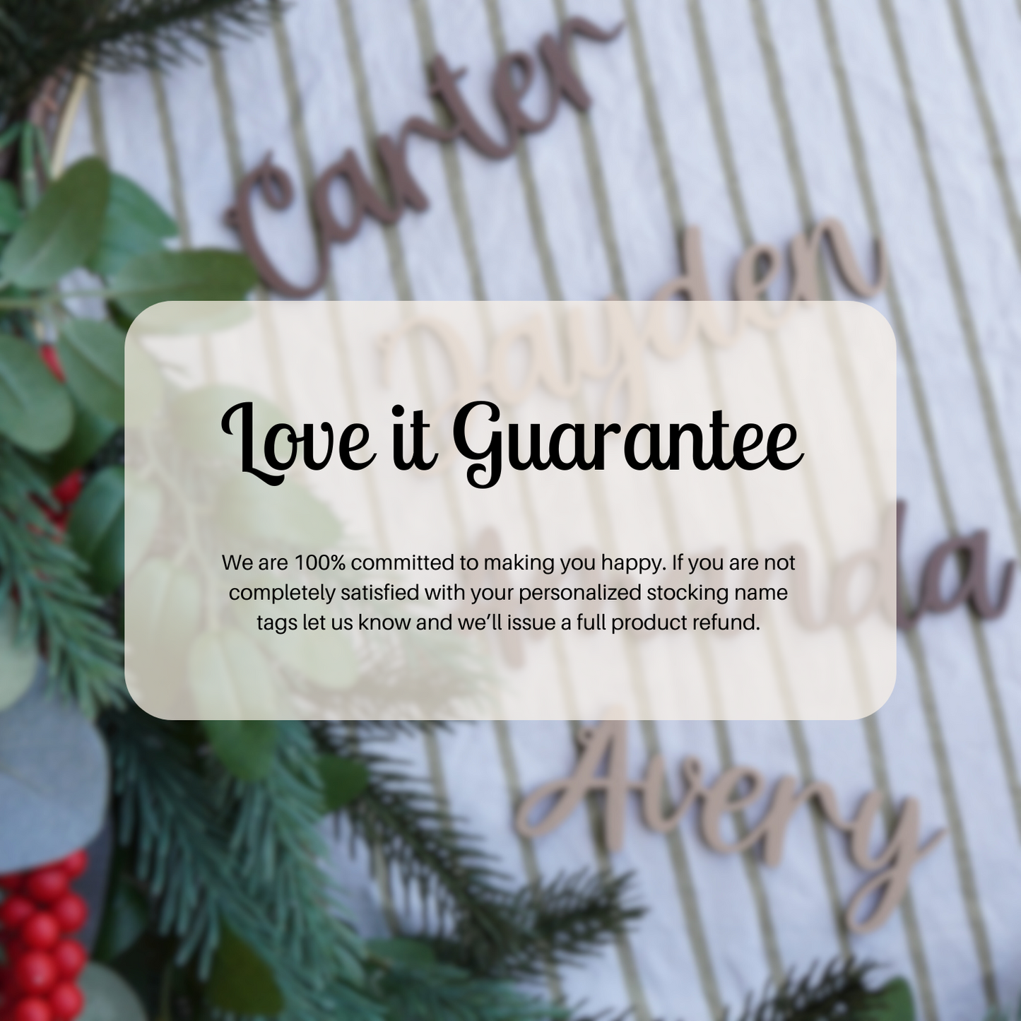 Personalized Classic Christmas Stocking Tag