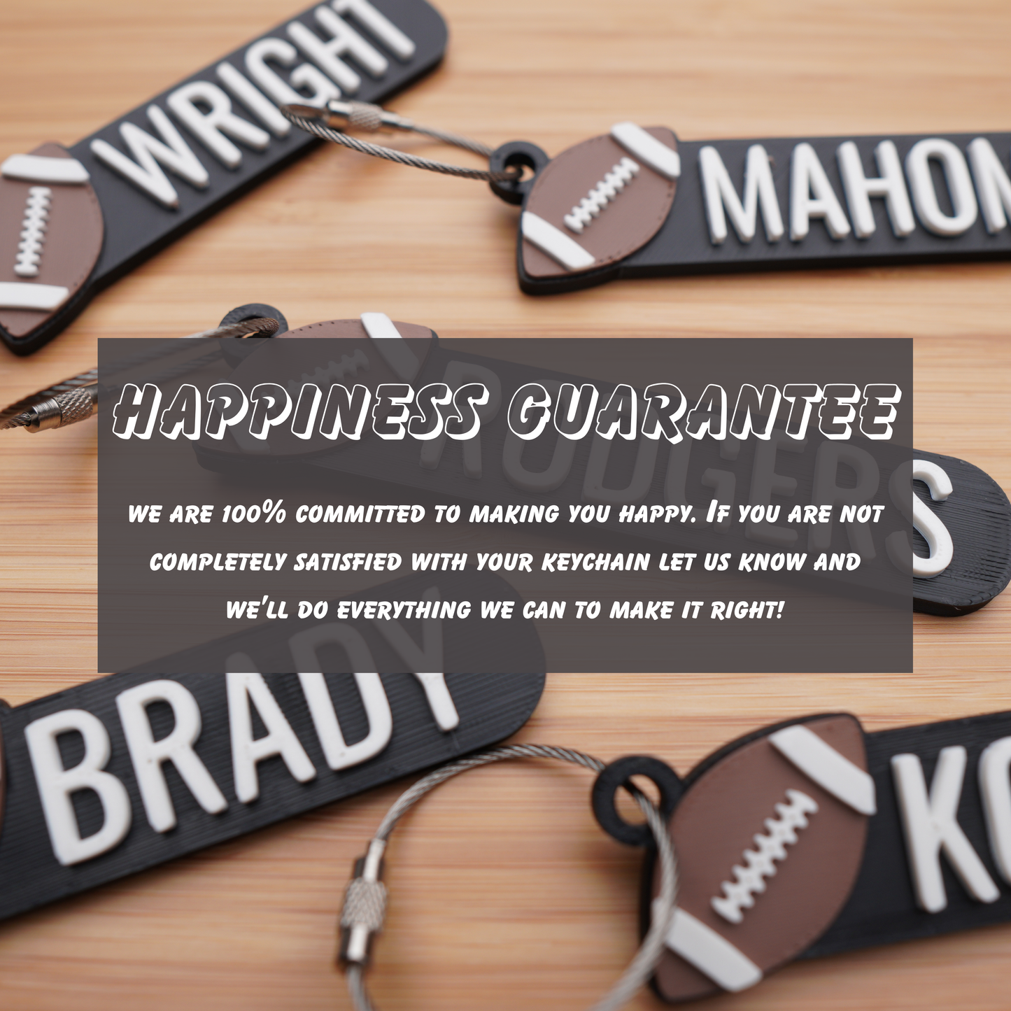 Personalized Football Keychain