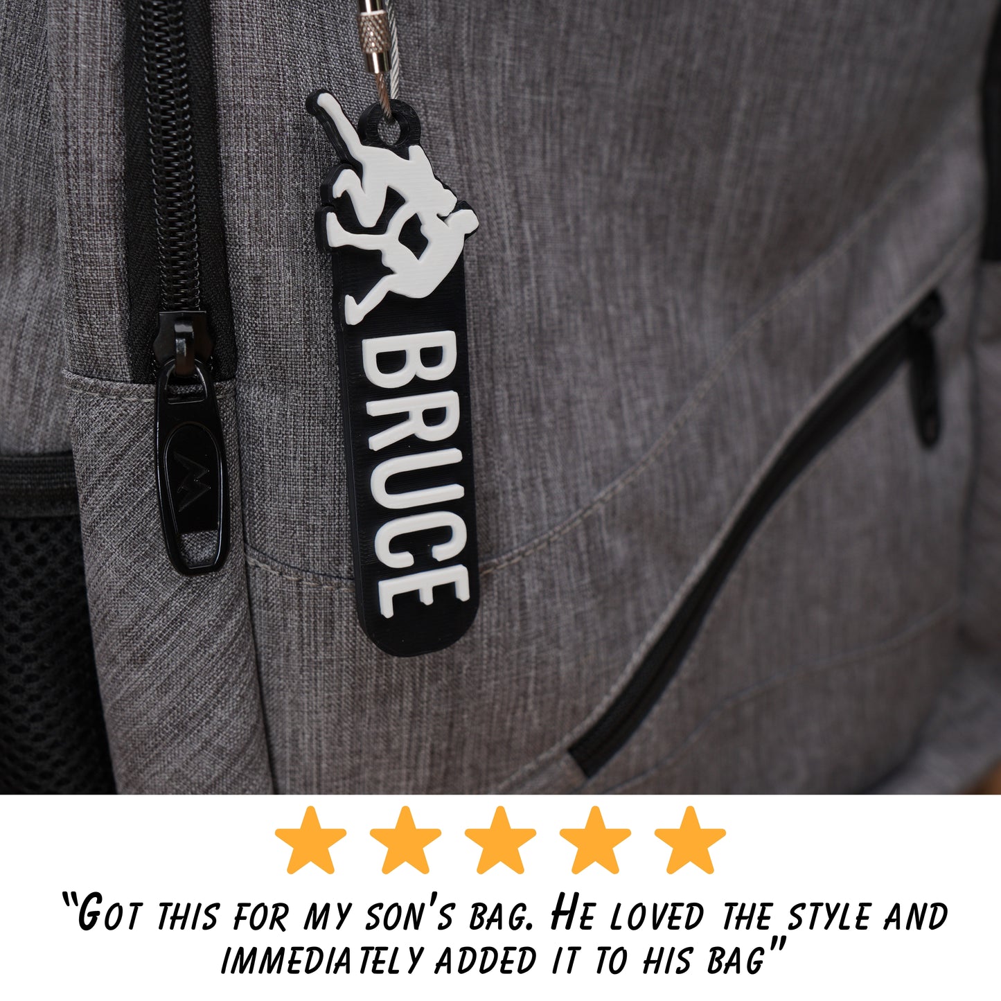Personalized Wrestling Keychain