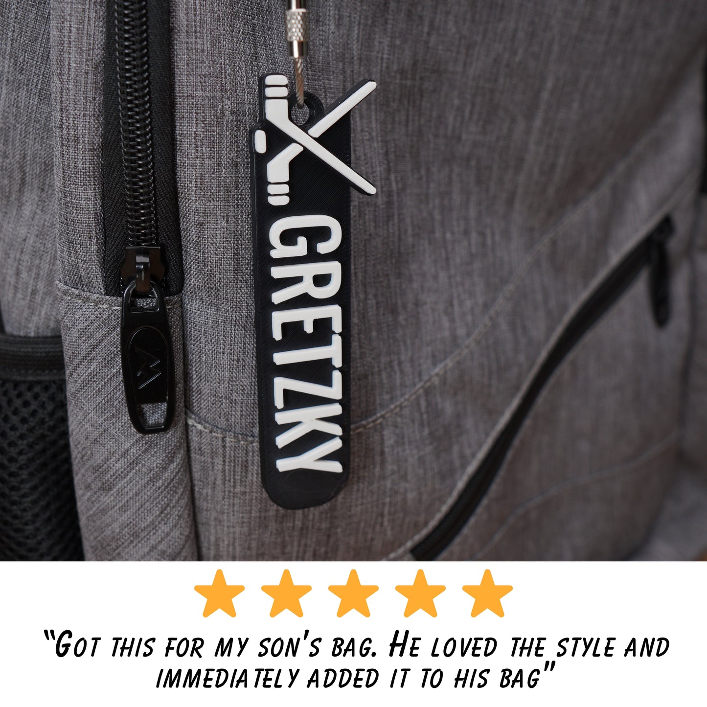 Personalized Hockey Keychain