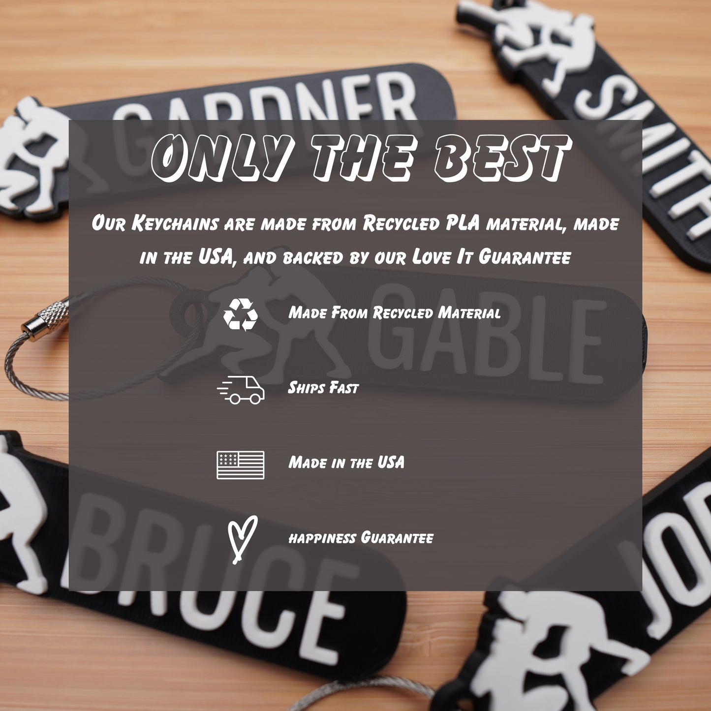 Personalized Wrestling Keychain