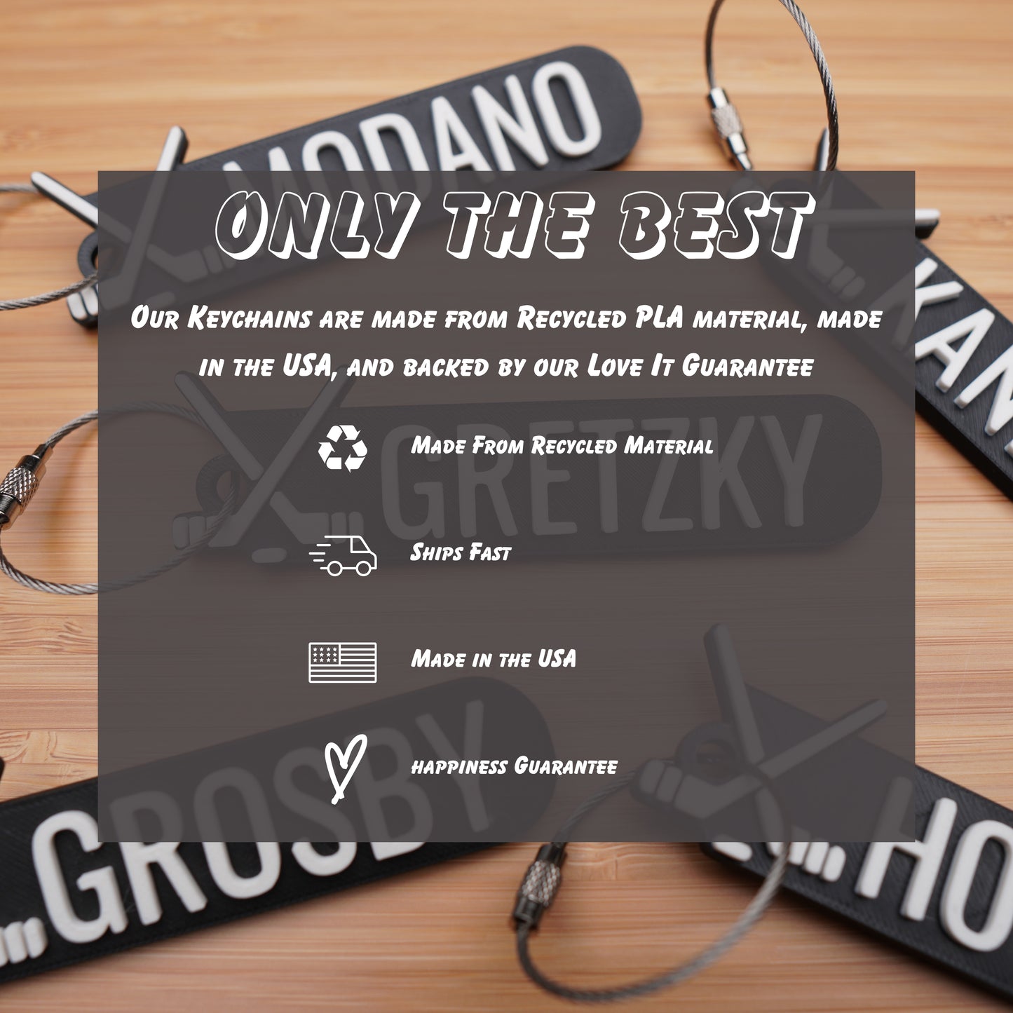 Personalized Hockey Keychain