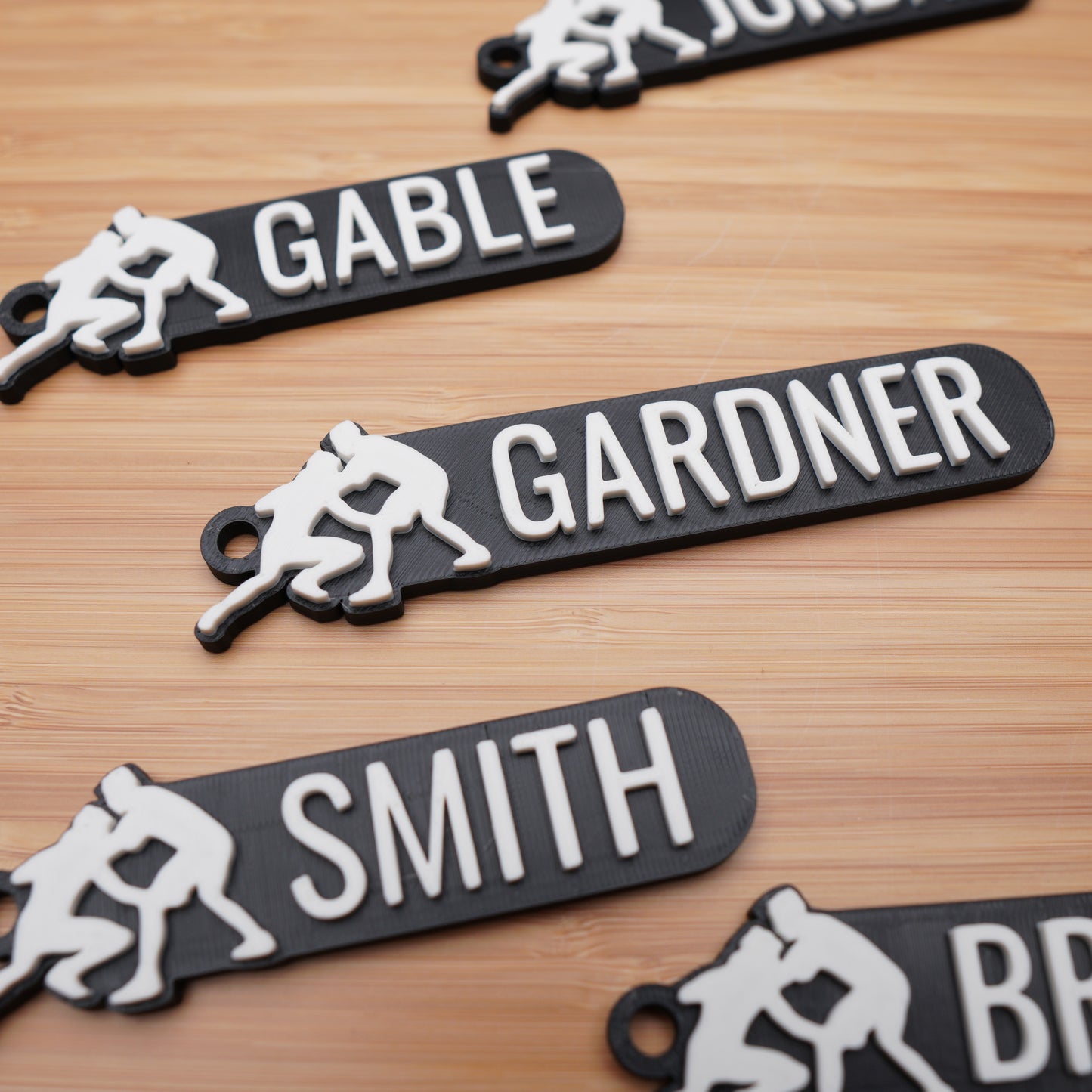 Personalized Wrestling Keychain