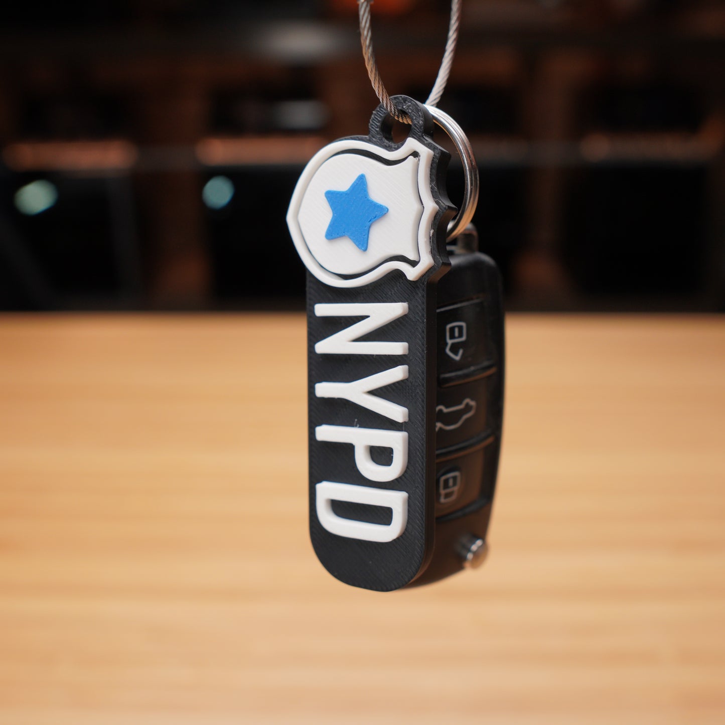 Personalized Police Themed Keychain