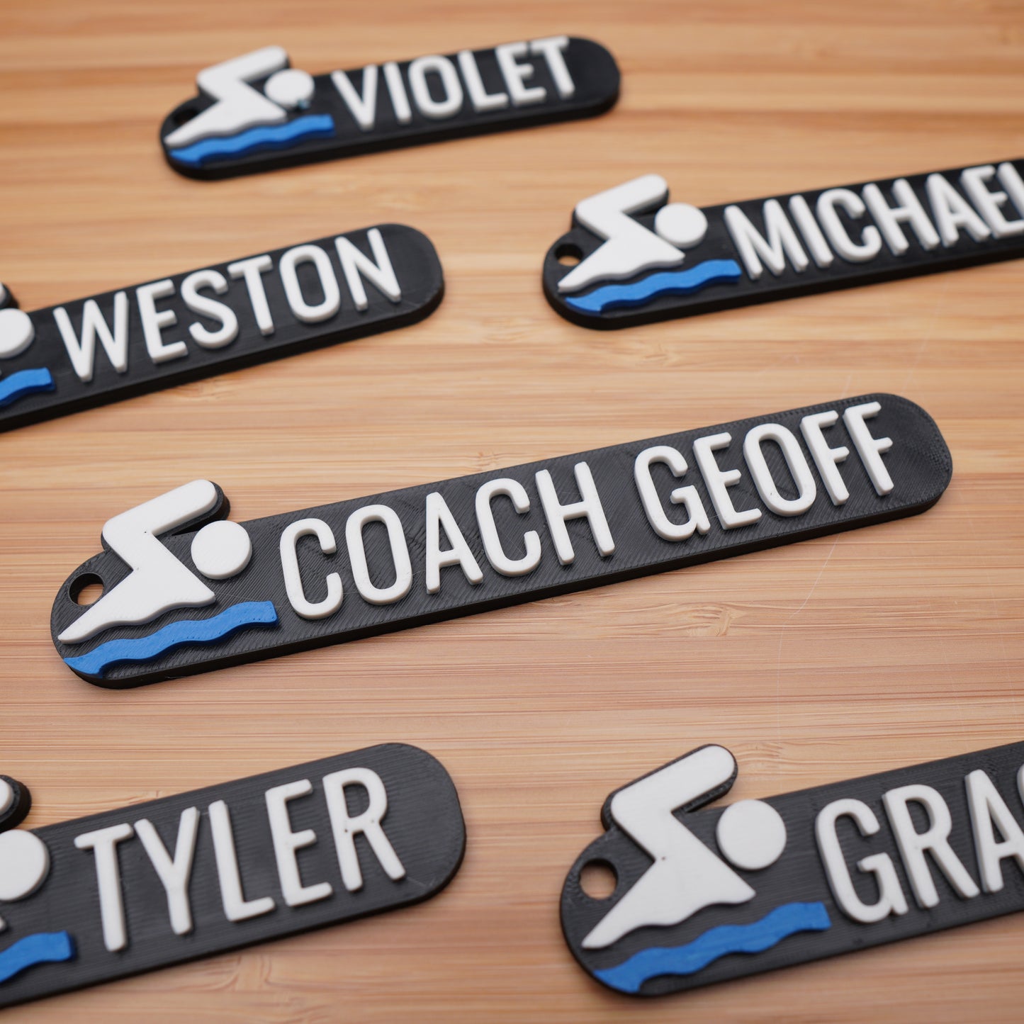 Personalized Swim Keychain
