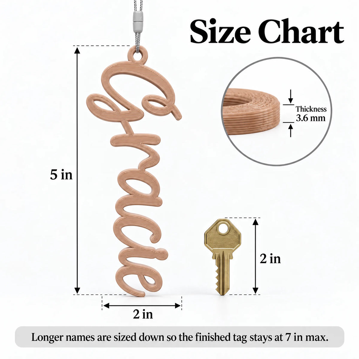 Personalized Holiday Wishes Stocking Tag, Holiday Wishes font: size chart house key
