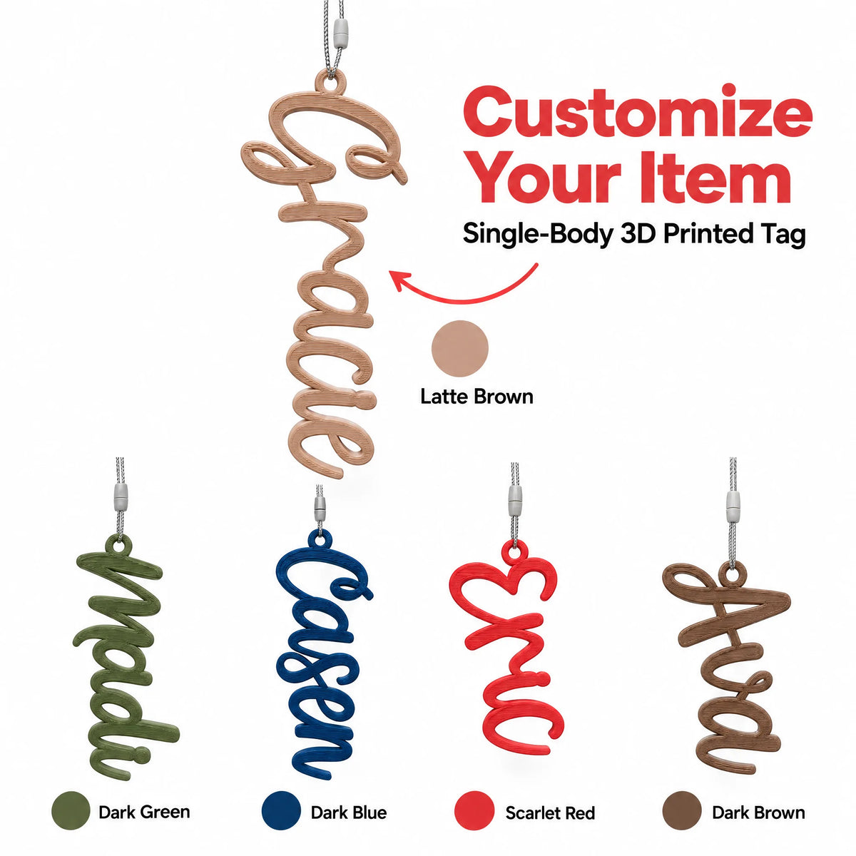 Personalized Holiday Wishes Stocking Tag, Holiday Wishes font: customize single body