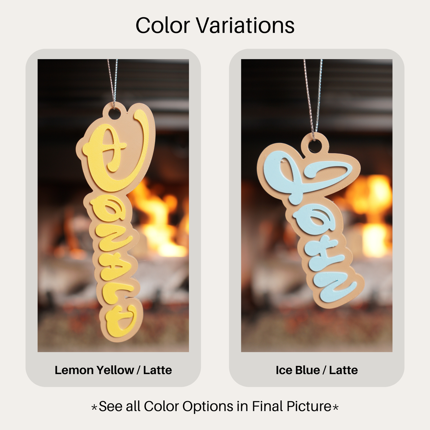 Personalized "Wonder" Christmas Stocking Tag