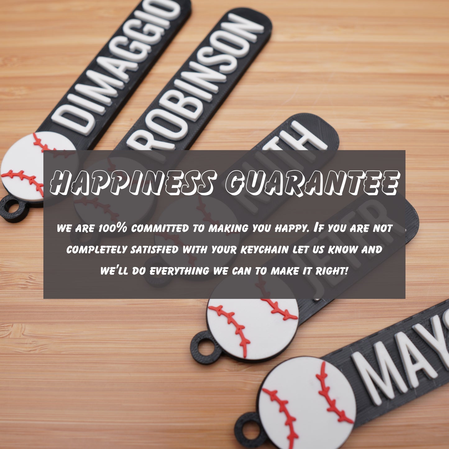 Personalized Baseball Keychain