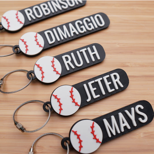 Personalized Baseball Keychain