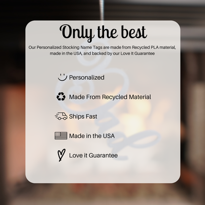 Personalized "Jasmine" Christmas Stocking Tag