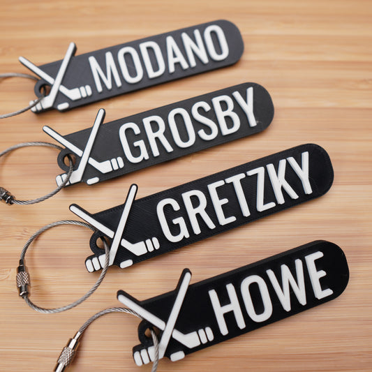 Personalized Hockey Keychain