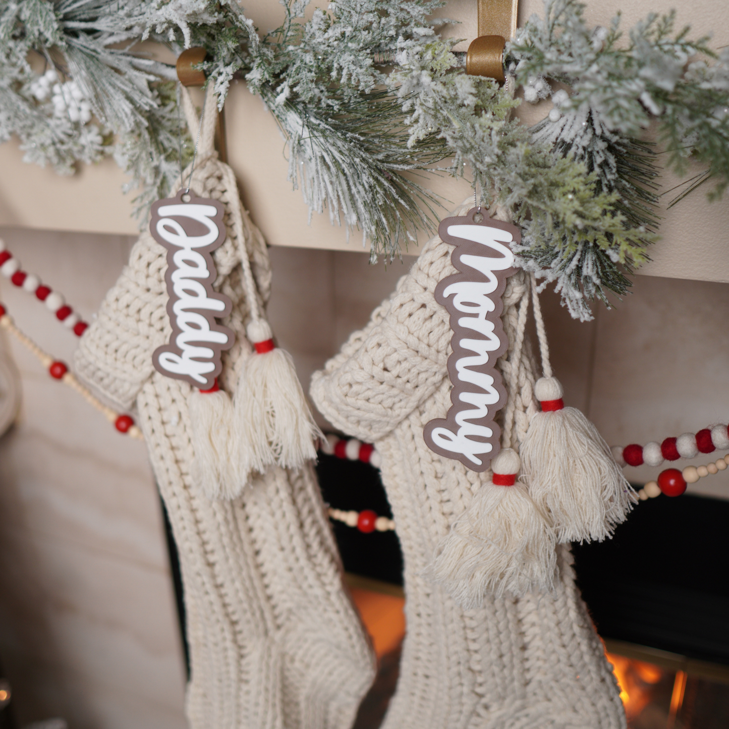 Personalized "Holiday Wishes" Stocking Tag