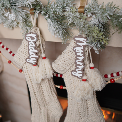 Personalized "Holiday Wishes" Stocking Tag