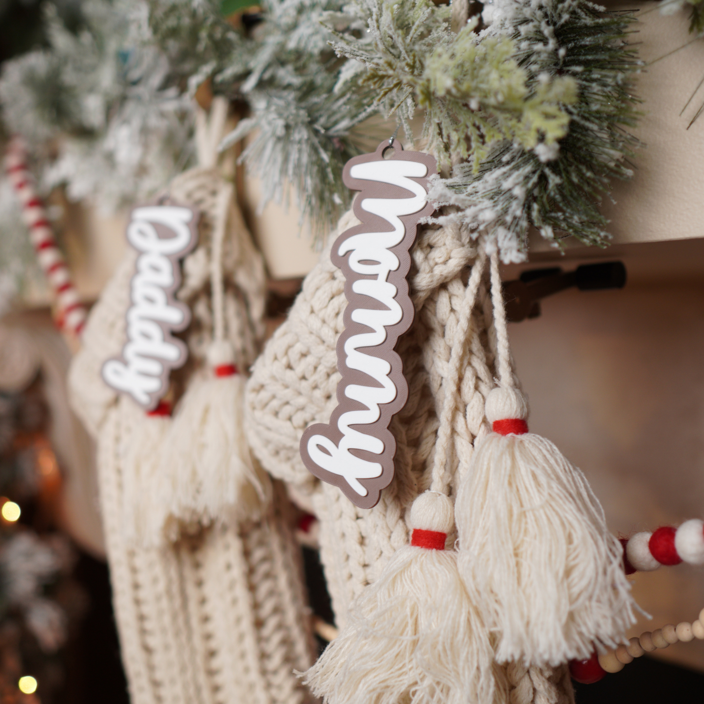 Personalized "Holiday Wishes" Stocking Tag