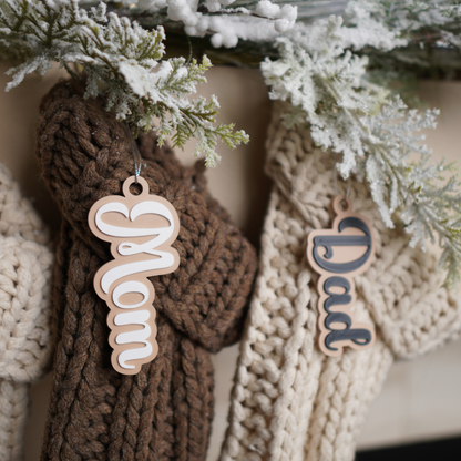Personalized Holiday Christmas Stocking Tag
