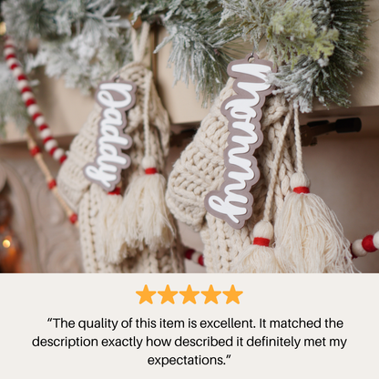 Personalized "Holiday Wishes" Stocking Tag