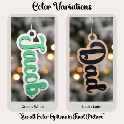 Personalized Holiday Christmas Stocking Tag