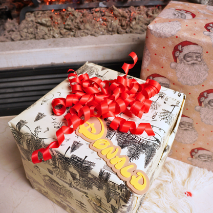 Personalized "Wonder" Christmas Stocking Tag