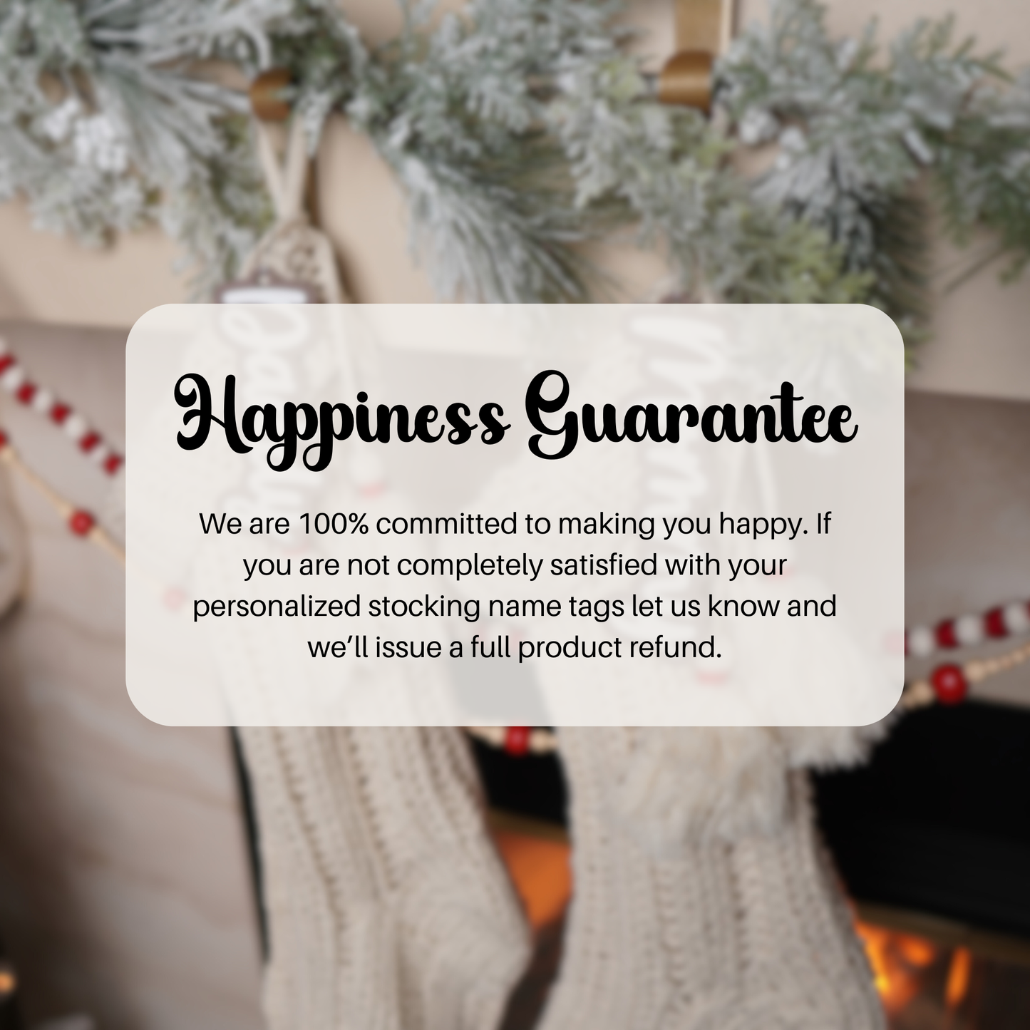 Personalized "Holiday Wishes" Stocking Tag