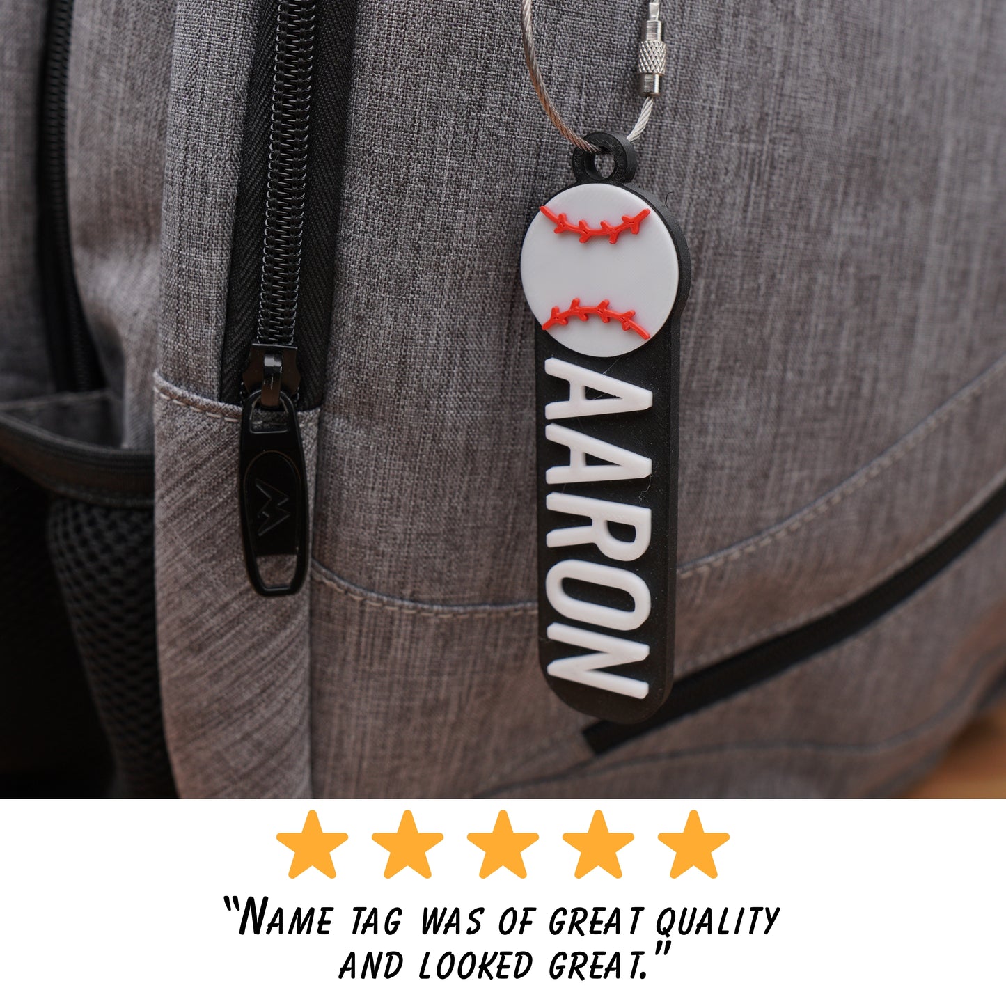 Personalized Baseball Keychain