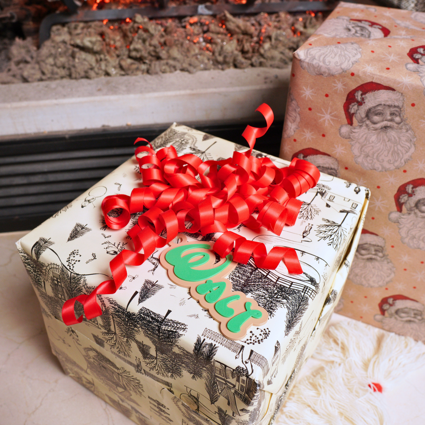 Personalized "Wonder" Christmas Stocking Tag