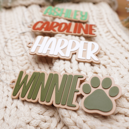 Personalized Simple Christmas Stocking Tag