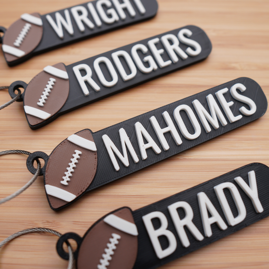 Personalized Football Keychain