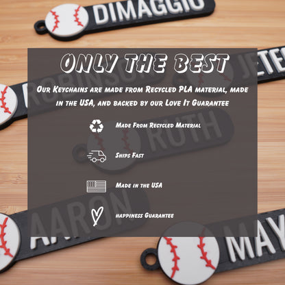 Personalized Baseball Keychain