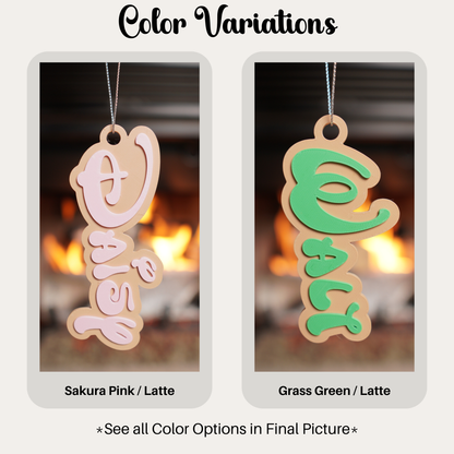 Personalized "Wonder" Christmas Stocking Tag