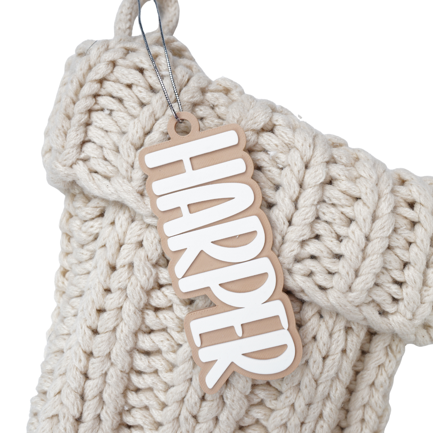 Personalized Simple Christmas Stocking Tag
