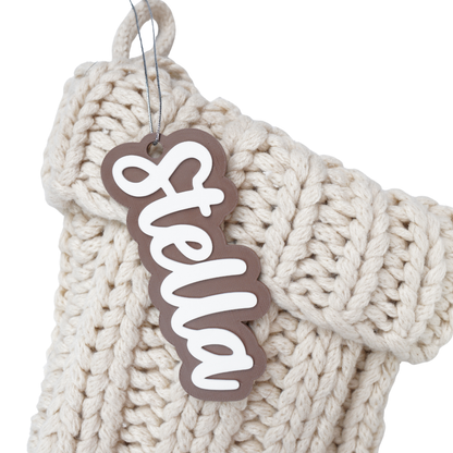 Personalized "Holiday Wishes" Stocking Tag