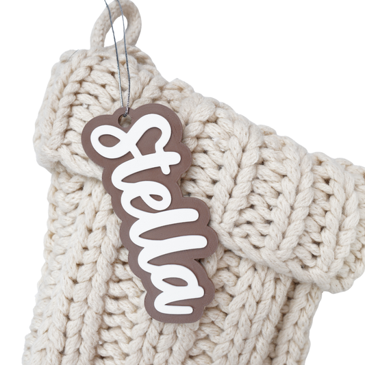 Personalized "Holiday Wishes" Stocking Tag