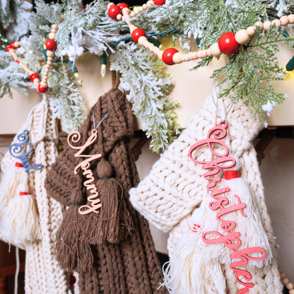 Personalized "Jasmine" Christmas Stocking Tag