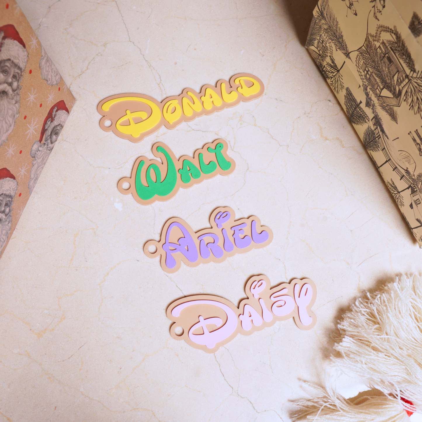 Personalized "Wonder" Christmas Stocking Tag