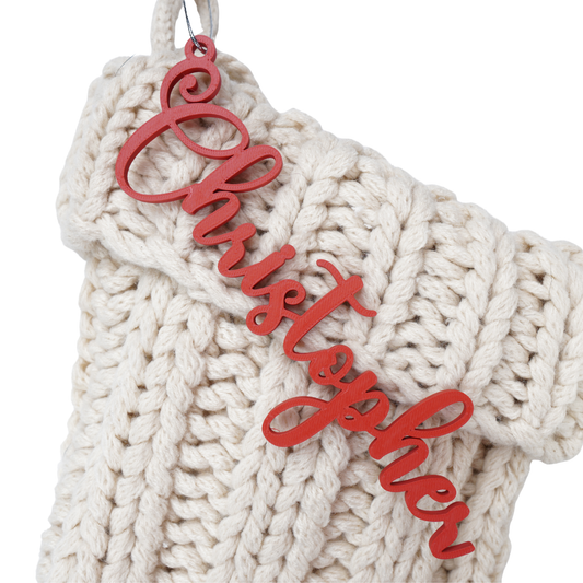 Personalized "Jasmine" Christmas Stocking Tag