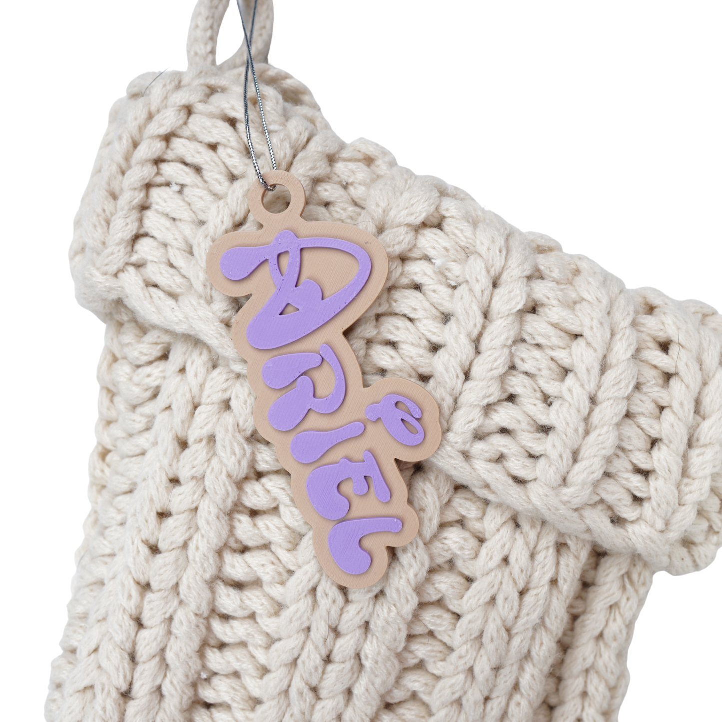 Personalized "Wonder" Christmas Stocking Tag